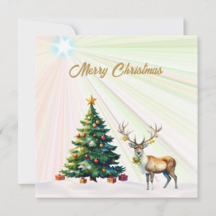 Reindeer Gold Baubles Frohen Weihnachten