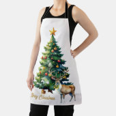 Reindeer Gold Baubles Frohen Weihnachten Schürze (InSitu)