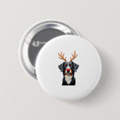 Reindeer Great Dane Christmas Great Dane Dog Mom D Button (Vorne & Hinten)