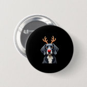 Reindeer Great Dane Christmas Great Dane Dog Mom D Button (Vorne & Hinten)