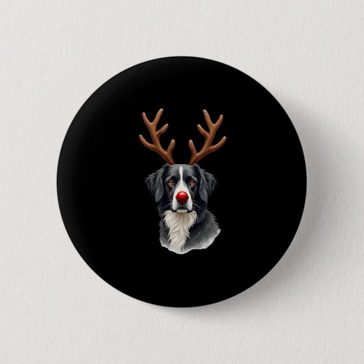 Reindeer Great Dane Christmas Great Dane Dog Mom D Button (Vorderseite)