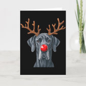 Reindeer Great Dane Christmas Great Dane Dog Mom D Karte (Vorderseite)