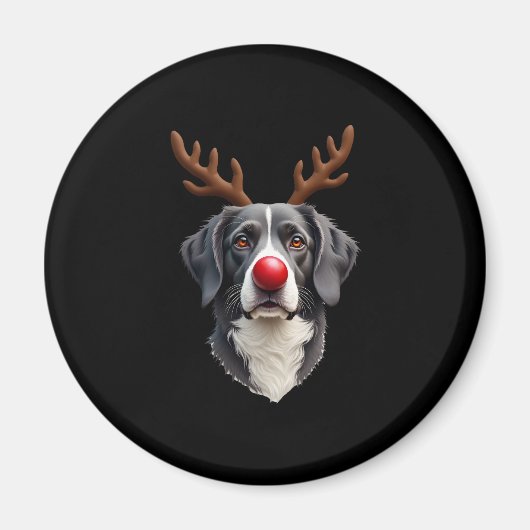 Reindeer Great Dane Christmas Great Dane Dog Mom D Magnet (Vorne)