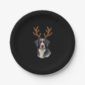Reindeer Great Dane Christmas Great Dane Dog Mom D Pappteller (Vorderseite)