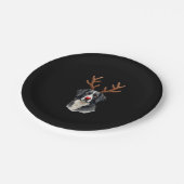 Reindeer Great Dane Christmas Great Dane Dog Mom D Pappteller (Schrägansicht)