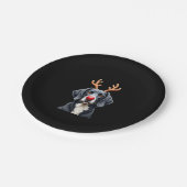 Reindeer Great Dane Christmas Great Dane Dog Mom D Pappteller (Schrägansicht)