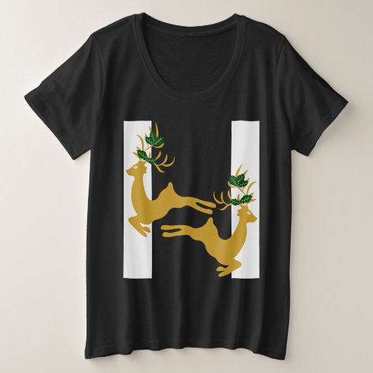 Reindeer Große Größe T-Shirt (Design vorne)