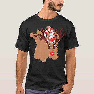 Reindeer Head France Reindeer Antlers Antlers T-Shirt