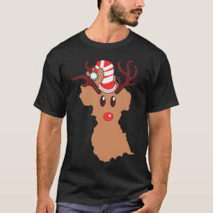 Reindeer Head Guyana Reindeer Antlers Antlers T-Shirt