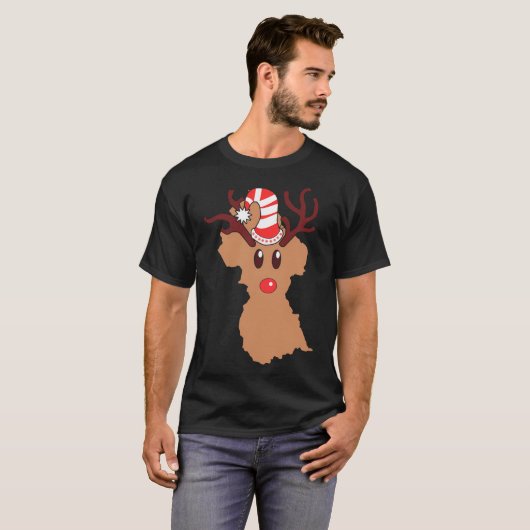Reindeer Head Guyana Reindeer Antlers Antlers T-Shirt (Vorne ganz)