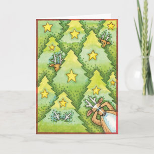 Reindeer Hide and Seek Christmas Card Feiertagskarte