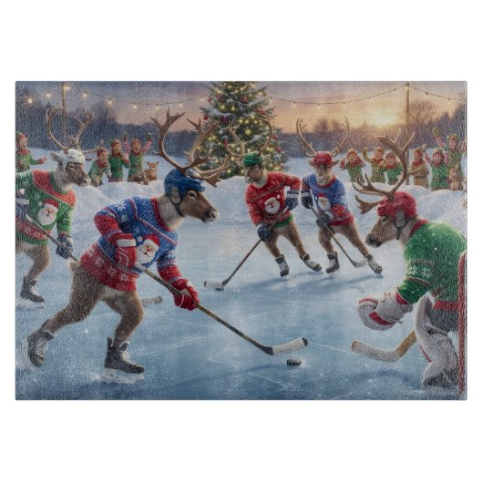 Reindeer Hockey, Cutting Board Schneidebrett (Vorderseite)