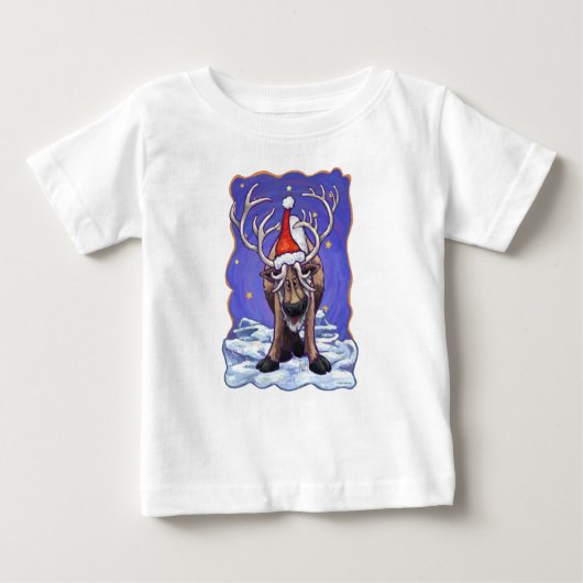 Reindeer Holiday Baby T-shirt (Vorderseite)