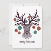 Reindeer Holiday Card Feiertagskarte (Vorderseite)