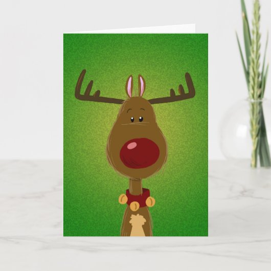 Reindeer Holiday Card Feiertagskarte (Vorderseite)