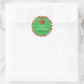 Reindeer Holiday Christmas Polka Dot Favor Sticker (Tasche)