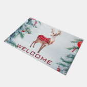 Reindeer Holiday Doormat Fußmatte (Schrägansicht)
