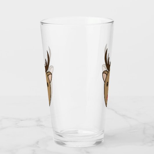 Reindeer Holiday Glass Tumbler (Links)