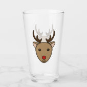 Reindeer Holiday Glass Tumbler (Vorderseite)