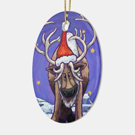 Reindeer Holiday Keramik Ornament (Links)