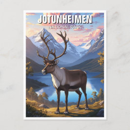 Reindeer im Jotunheimen-Nationalpark Norwegen Postkarte
