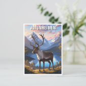Reindeer im Jotunheimen-Nationalpark Norwegen Postkarte (Stehend Vorderseite)