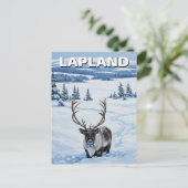 Reindeer in Lapland Finland Travel Postkarte (Stehend Vorderseite)