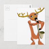 Reindeer Jazz Postkarte (Vorne/Hinten)
