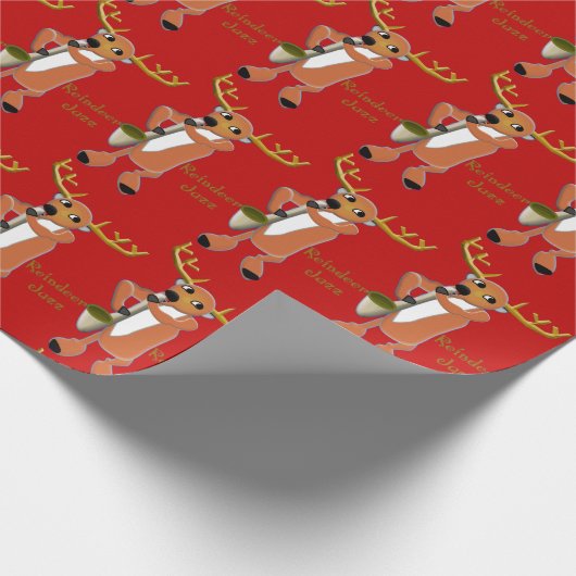 Reindeer Jazz Wrapping Paper Geschenkpapier (Ecke)