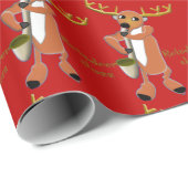 Reindeer Jazz Wrapping Paper Geschenkpapier (Rolleneckpunkt)