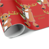 Reindeer Jazz Wrapping Paper Geschenkpapier (Rolleneckpunkt)