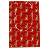 Reindeer Jazz Wrapping Paper Mittlere Geschenktüte (Vorderseite)