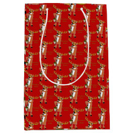 Reindeer Jazz Wrapping Paper Mittlere Geschenktüte