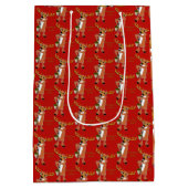 Reindeer Jazz Wrapping Paper Mittlere Geschenktüte (Rückseite)