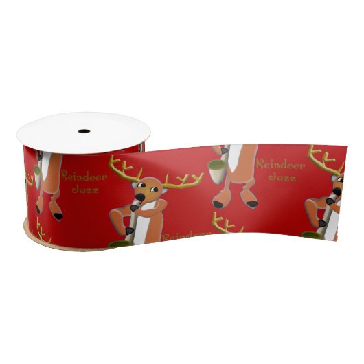 Reindeer Jazz Wrapping Paper Satinband (Spule)