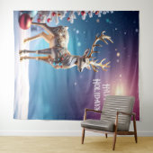 Reindeer Jewels Holiday Backdrop Wandteppich (Beispiel (Horizontal))