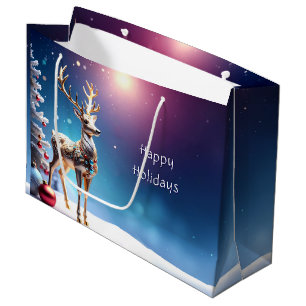 Reindeer Jewels Weihnachtsgeschenktasche Große Geschenktüte