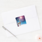 Reindeer Jewels Weihnachtssticker Quadratischer Aufkleber (Umschlag)