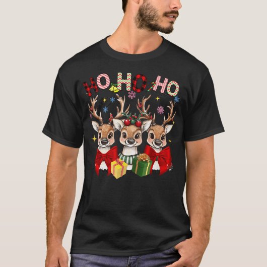 Reindeer Jolly Time Christmas T-Shirt (Vorderseite)