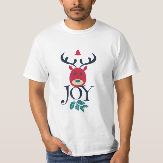 Reindeer Joy Holiday T-Shirt (Vorderseite)