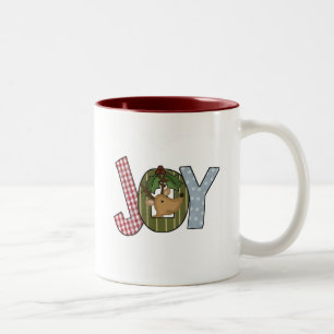 Reindeer Joy Holiday Tshirts und Geschenke Zweifarbige Tasse