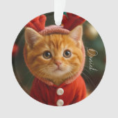 Reindeer Kitten Ornament (Vorderseite)