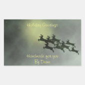 Reindeer Labels Rechteckiger Aufkleber (Vorderseite)