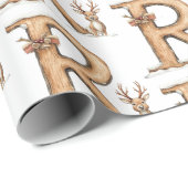 Reindeer Letter R Christmas Geschenkpapier (Rolleneckpunkt)