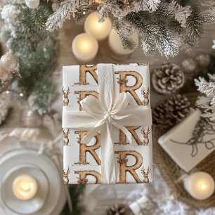 Reindeer Letter R Christmas Geschenkpapier
