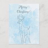Reindeer Light Blue Lined Winter Weihnachten (Vorderseite)