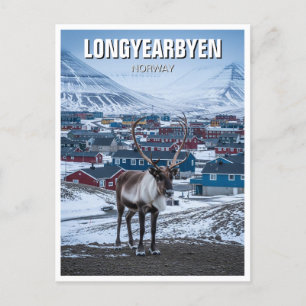 Reindeer Longyearbyen Svalbard Norwegen Postkarte