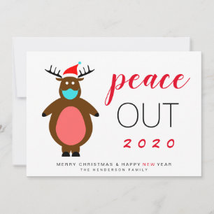 Reindeer Mask Peace Out 2020 Weihnachten
