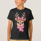 Reindeer Merry Christmas Cute Girl Women Kids Tank (Vorderseite)