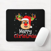 Reindeer Merry Christmas Family Men Women Kids Xma Mousepad (Mit Mouse)